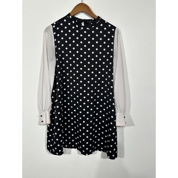 Zara basic polka dot dress sz medium - Picture 1 of 9
